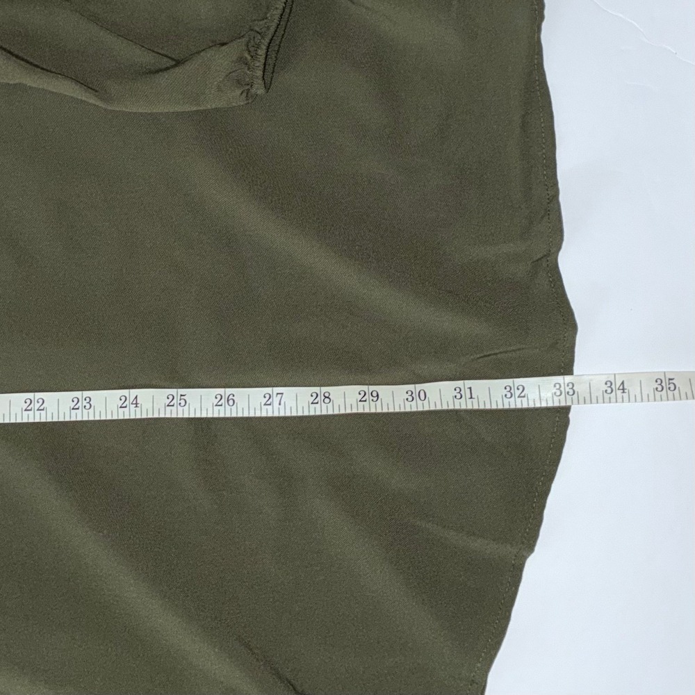 Torrid Harper Pullover Blouse Olive Green Georgette Pocket Shirt Plus 5X 5XL - Picture 7 of 7